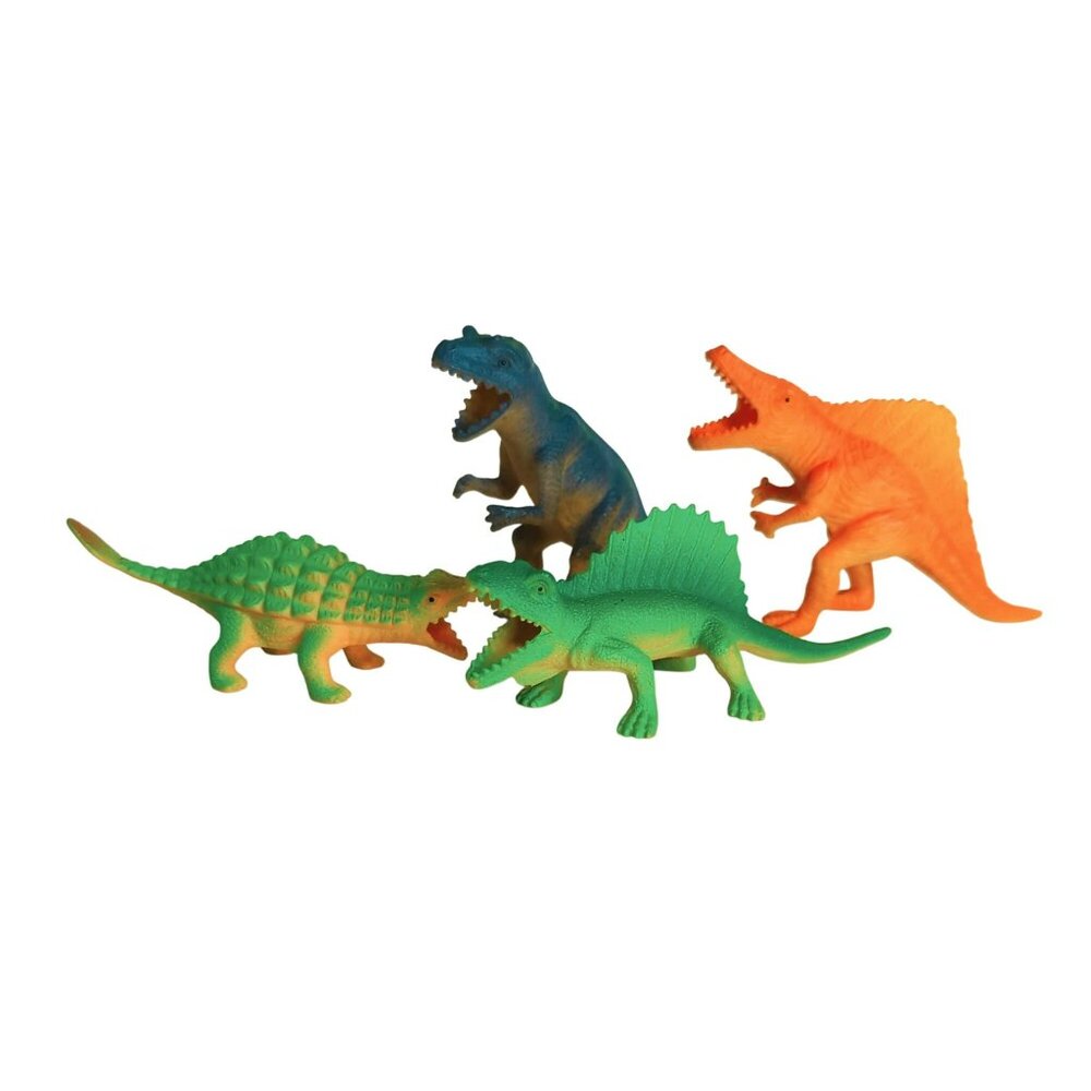 Toy Major Lot of 4 Miniature Dinosaur Plastic Toys 2019 4-Inches